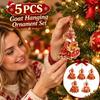 Acrylic Goat Hanging Ornament Set Shining Christmas Tree Ornament  Shop Window Display