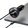 Ładowarka Samochodowa Baseus Superme Usb, Usb-C, 140W (Czarna)