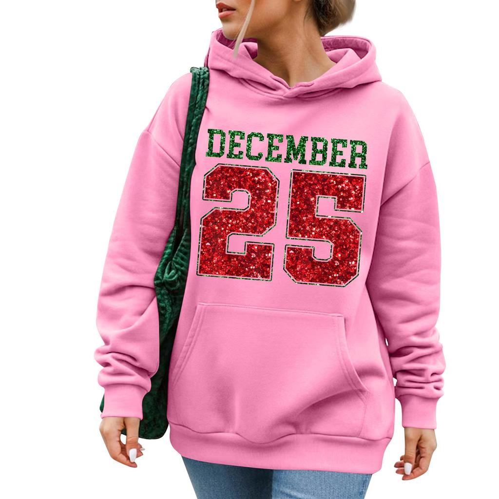 Damska Moda Casual Długi Rękaw Drukowany Okrągły Dekolt Bluza Pulowerowa