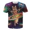Bláznivá Vtipná Zvířecí Vzor 3D Tištěná Trička Hip Hop Streetwear Kulatý Výstřih Krátký Rukáv Pánská a Dámská Unisex Trička