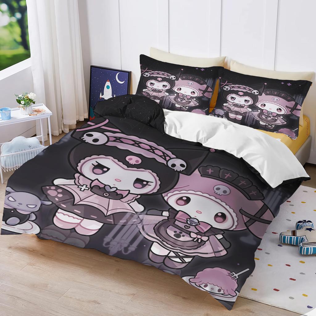 My Melody 3-Piece 1 Quilt Cover One Piece Bedding Set Comforte Luxus Exquisite Birthday Gift Polyester Home Decor