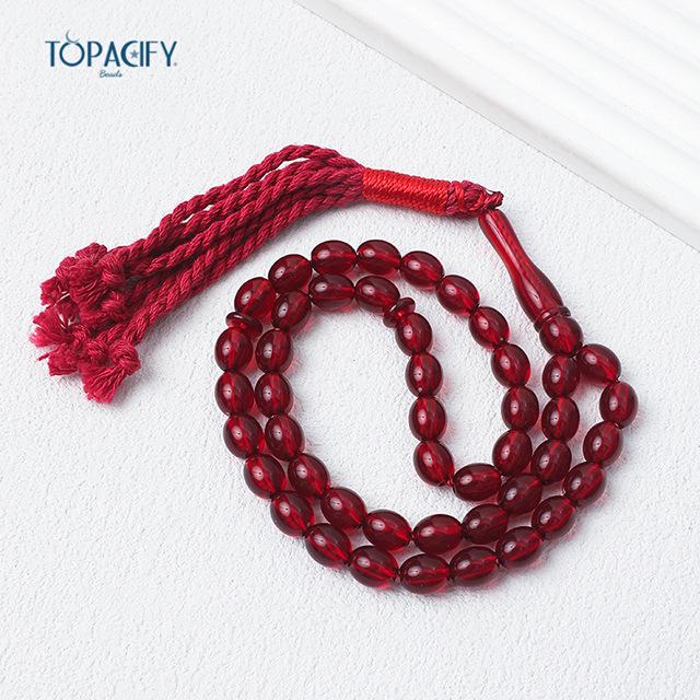 Palestina 45-korálkový ruční modlitební růženec - Islámské chválicí korálky