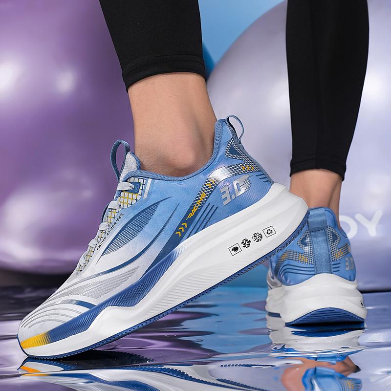 Men's breathable speed runing shoes casual four season outdoor sneakers wear-resistant soft-sole comfortable racing sports shoes