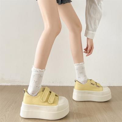 Popular Lightweight and Versatile Round Head Thick-soled Little White Shoes Women's 2025 New Autumn Heightening Soft-soled Casual Board Shoes