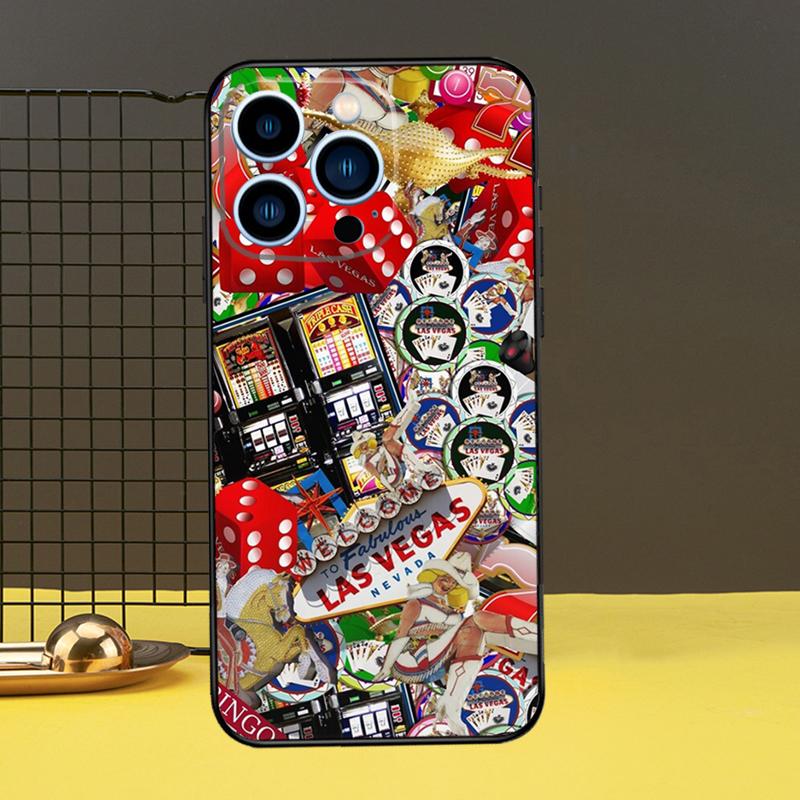 Las Vegas Casino Poker Case For iPhone 16 15 14 13 12 11 Pro Max X XR XS 7 8 Plus 12 13 Mini Bumper Cover