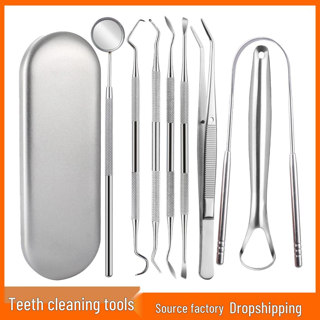 Dental Tools Kit: Stainless Steel Teeth Cleaner, Probe, Pick & Excavator for Oral Care