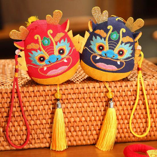 

Кулон Дракон 2024 Зодиакальный Дракон Плюшевая Кукла Праздничный Год Дракона Кулон для Домашнего Декора Детский Подарок синий