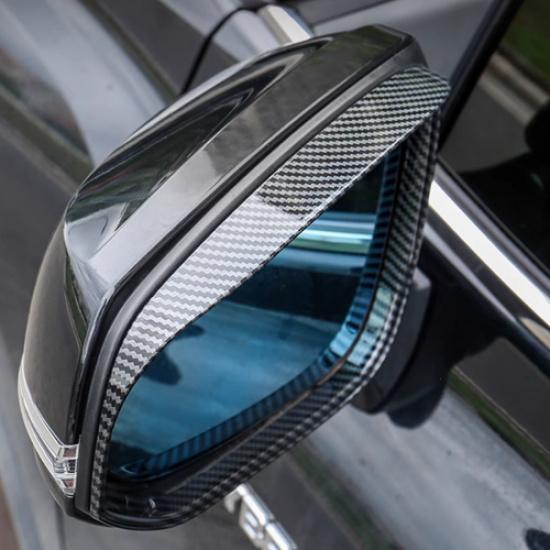 For Toyota Tacoma 2024 Carbon Fiber Car Rearview Mirror Rain Eyebrow