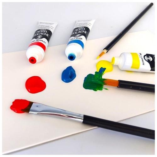 Turner Color Black Axis Design Brush Set of 3, Facial Brush, Colored Brush, Flat Brush, Nylon Bristles, GA1904B