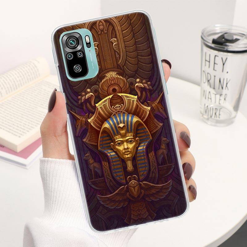Egypt Nefertiti Anubis Ankh Coque Phone Case For Xiaomi Redmi Note 13 14 12S 12 11S 11T 11E Pro Plus 11 10 10S 4G 5G 14Pro Soft