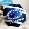 Custom Name Umbrella Cruzeiro FC Pride Umbrella 8-Frame for Travel, Camping, Casual Lightweight Portable, Essential for Family Gifts