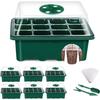 Mini Greenhouse 6 Pieces 72 Cells – 0.8mm PVC Seedling Trays with Adjustable Lids and Waterproof Bases
