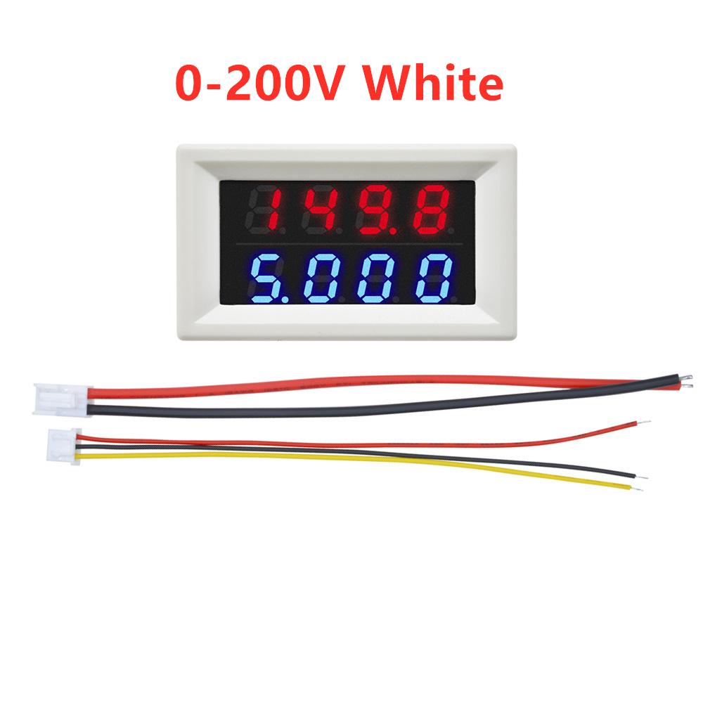 DC 100V 200V 500V 10A Digital Voltmeter Ammeter Blue Red 0-500V Voltage Meter Auto Car Mobile Power Voltage Tester Detector