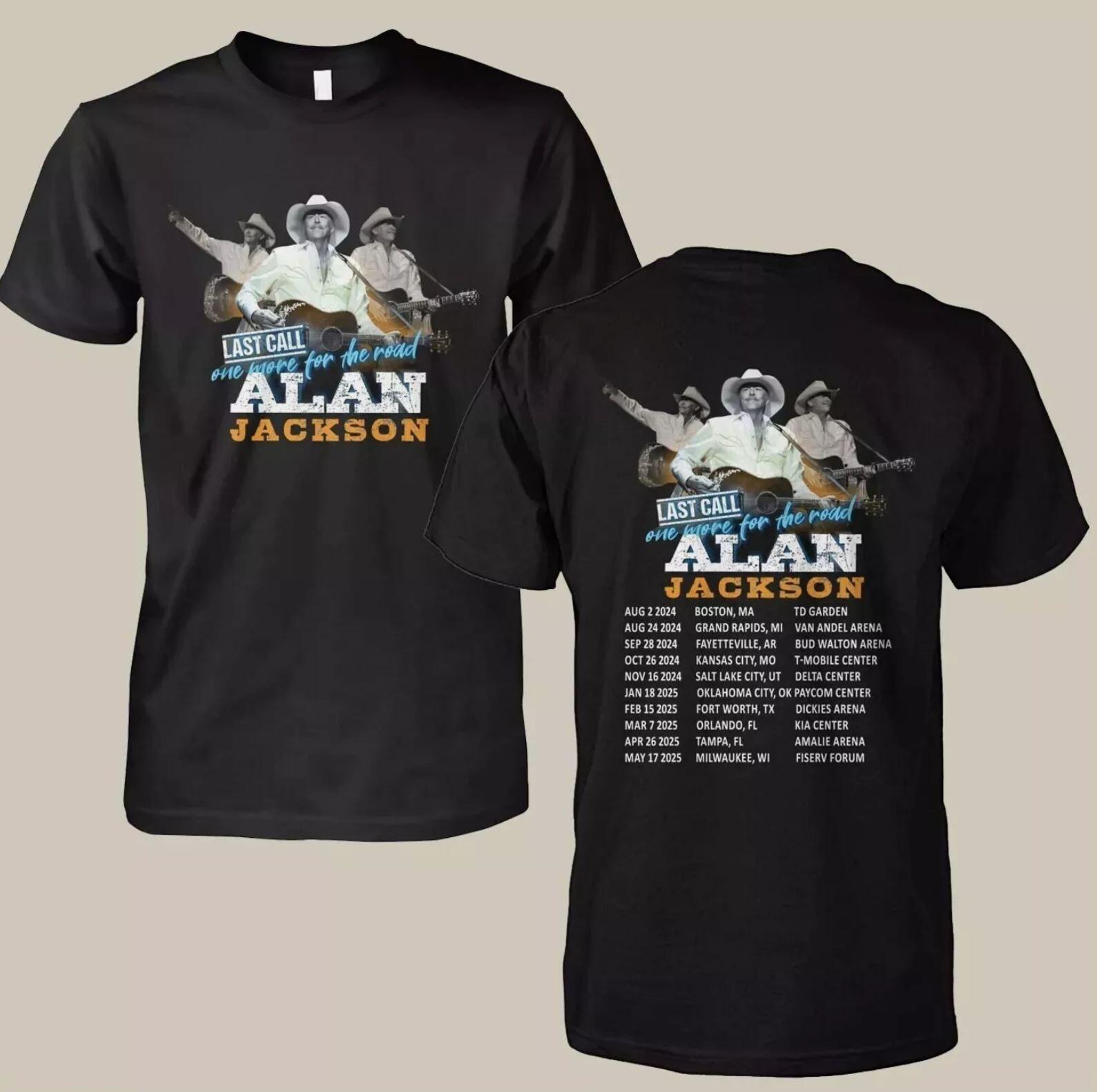 Alan Jackson Last Call One More For The Road Tour 2026-2026 T-shirt XXXL
