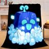 1PC Colorful Cube Creatures Flannel Blanket Gift, Suitable for Both Men And Women, Soft Ideal for Beds And Sofa, Birthday Or Christmas Gift