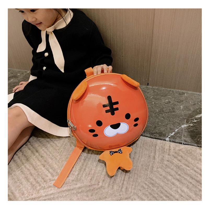 Cute Cartoon Pig Children's Backpack Stylish PVC Eggshell Kindergarten Schoolbags for Boys and Girls Preschool Student Book Bag