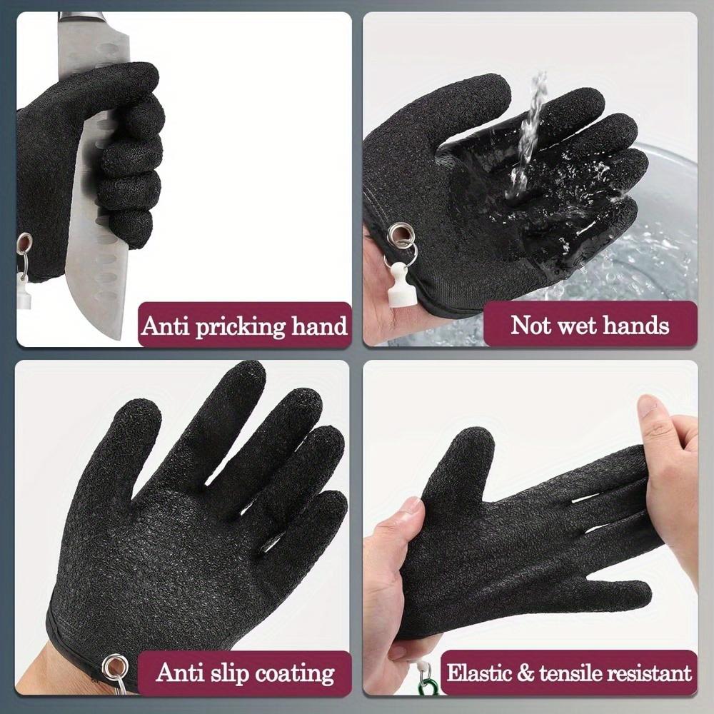 1 Paio di Guanti da Pesca con Rilascio Magnetico Guanti da Pesca Antipuntura Antiscivolo Protezione Dita Accessori da Pesca.
