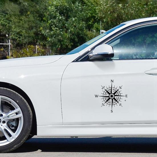 Fashion Compass Reflective PET Removable Sticker Decal Car Decoration