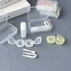 Plastic Contact Lens Cases Simple Transparent Portable Eye Contacts Lenses Holder Box Case With Tweezers Remover Tools