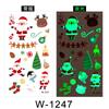 Cartoon Tattoo Sticker Waterproof Christmas Luminous Tattoo Sticker Cute Temporary Tattoo