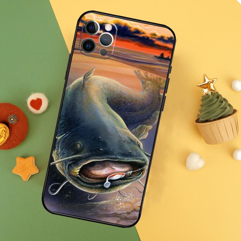 Fishing Gear Fish Funda For iPhone 11 12 13 14 16 15 Pro Max Mini XS Max X XR SE2 7 8 14 16 15 Plus Phone Case