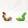 Colorful Wooden Caterpillar Worm Puzzles Kids Learning Educational Didactic Baby Toys Fingers Game for Children Montessori Gift