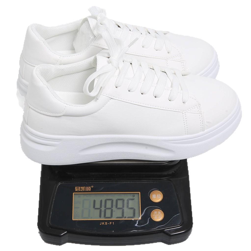 Foreign Trade Large Size White Shoes Women's 2025 Spring and Autumn New Leather Surface Platform Casual Sports Shoes Versatile Fashion Board Shoes