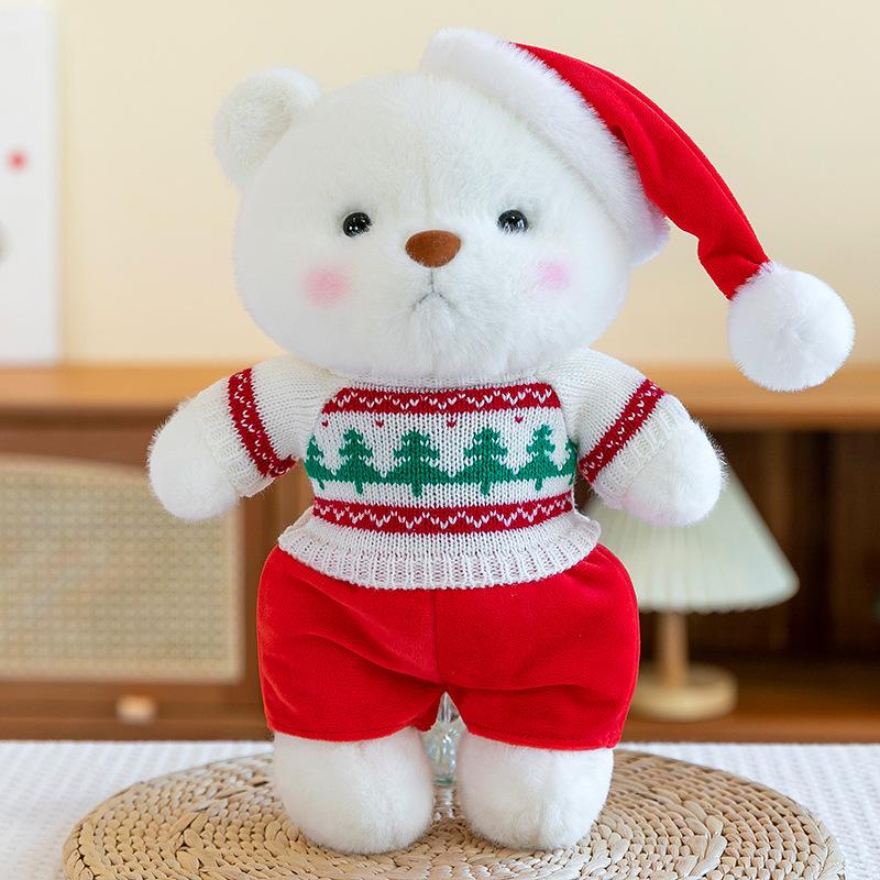 New Christmas Bear Doll Doll Cute Joint Teddy Bear Plush Toy Children's and Girls' Birthday Gift