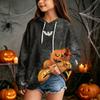 Kids Casual Halloween Print Hoodie for Holiday and Everyday Wear