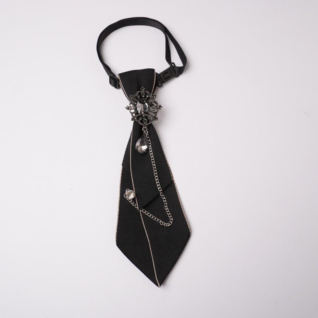 Crystalembellished College Style Shirt Collar With Bow Tie For Adult Formal Wear And Gift