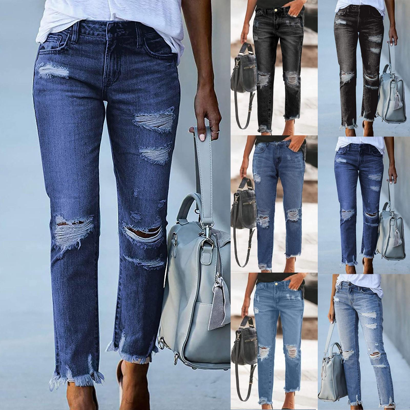 

Женские однотонные джинсы с низкой талией и расклешенными брюками, модные брюки