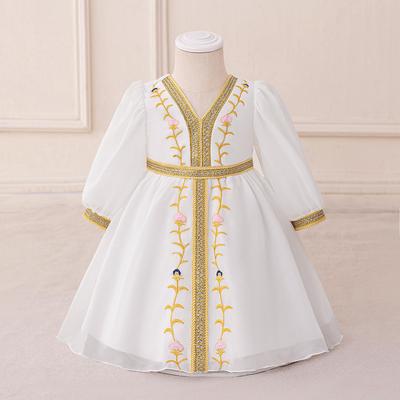 Embroidered Lace Formal Gown for Middle Eastern Girls - Princess Banquet & Evening Dress
