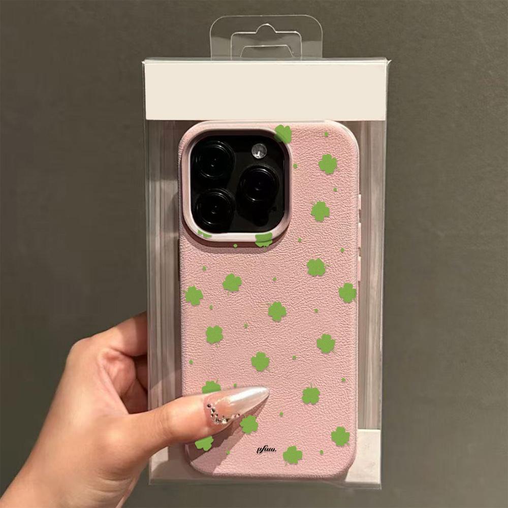 Clover Leaf Phone Case For Iphone 17 17E 16E 15 Pro Max 12 14 11 16 13 17Air Transparent Ultra-Thin Protective Shell Coque