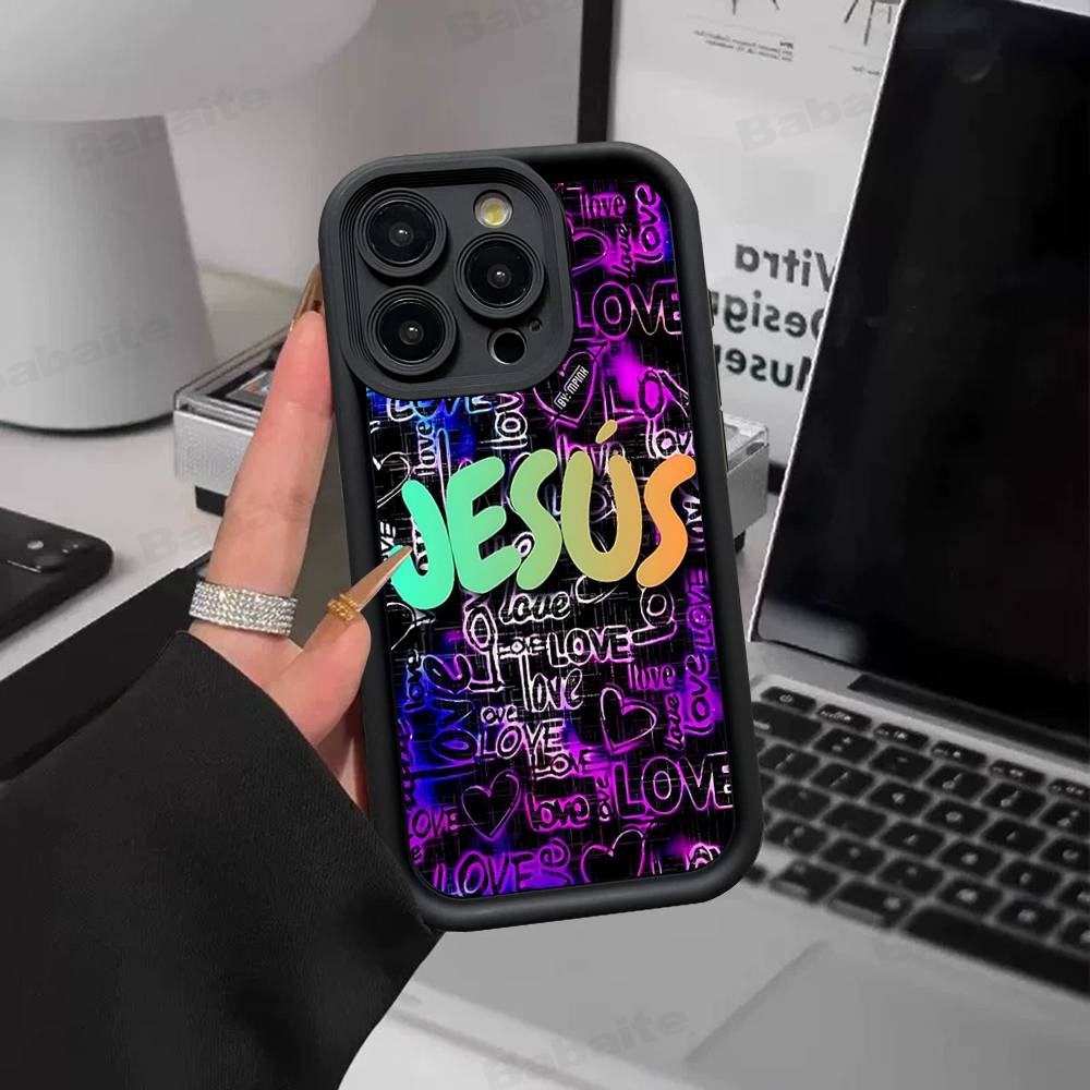 Verse Of The Christian Bible Jesus Phone Case For IPhone 17 16 15 14 13 12 11 Pro Max Anti Drop Soft Cover