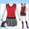 Kakegurui Midari Ikishima Outfit Udsøgt Skoleuniform Kjole Cosplay Sæt Til Fans