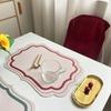 Morandi Color Leather Placemats Leather Material Waterproof Tableware Insulation Pad Scaldingproof Non Slip Insulated Placemats