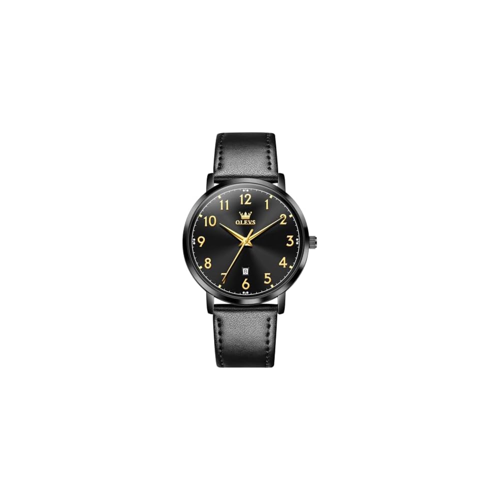 OLEVS Men s Business Casual Watch Analog Quartz Waterproof Luminous Dial Date Function
