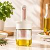 Retractable Oil Dispenser Heat-Resistant Oil Container Oil Jar with Built-in Oil Brush  Household