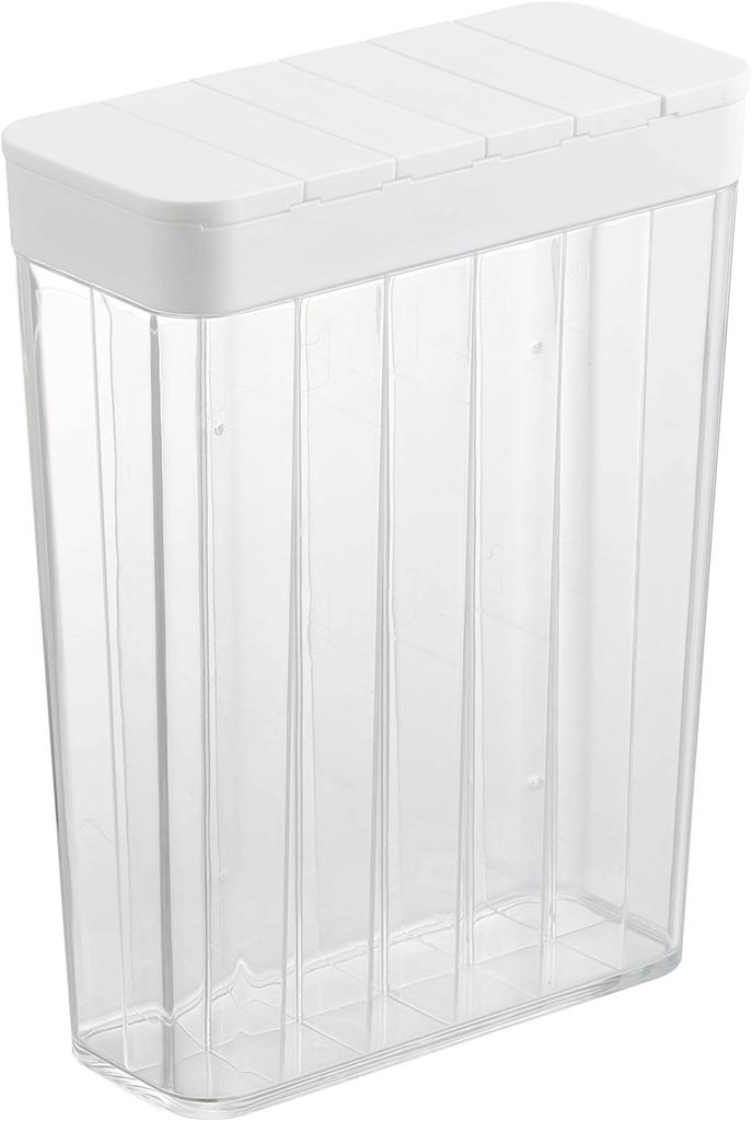 Yamazaki Jitsugyo 1 Tasse Sortierung Kühlschrank Reis Flasche weiß ca.. B18.5XT8.5XH24.5cm Turmmess-Reisstocker, verschiebbar, Typ 3760