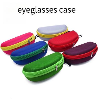 1PC Color Sunglasses Glasses Case EVA Zipper Case, Black Sunglasses Case, Pressure-resistant, Portable, a Must for Cycling Experts