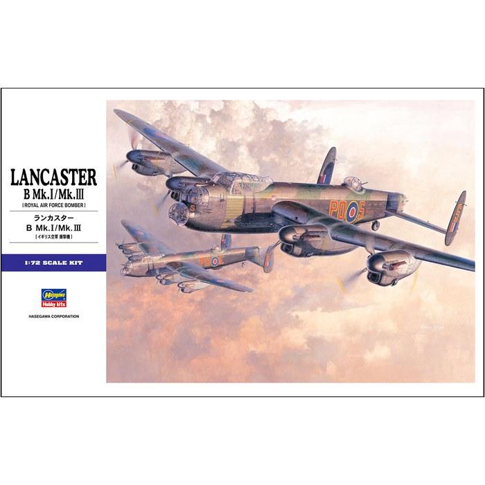 Hasegawa 1/72 British Air Force Lancaster B.Mk.I/Mk.III Plastic Model E23, 1 kit