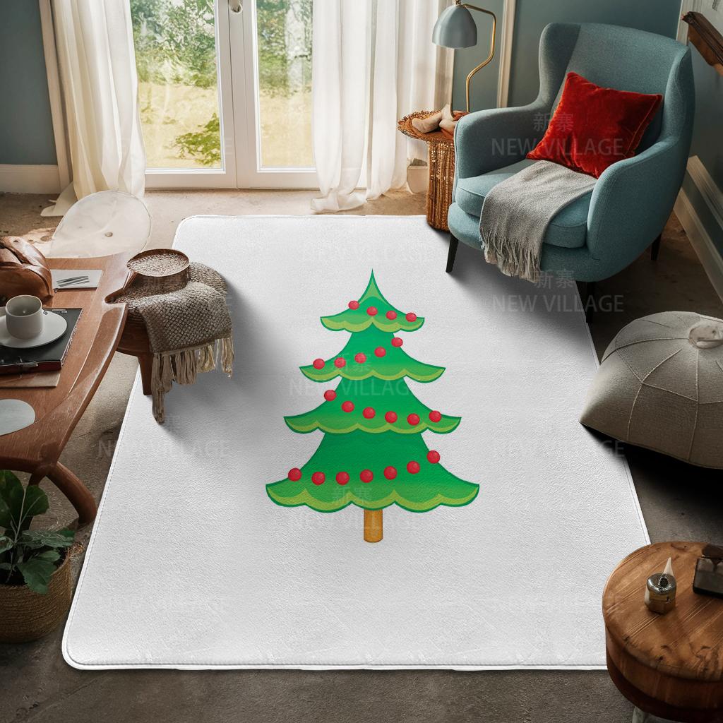 House Entrance Carpet Home Door Mat Living Room Bath Foot Bathroom Non-slip Water Absorption Rugs Bath Merry Christmas Winter