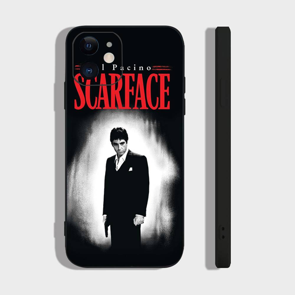 Classic S-Scarface Film Tony Phone Case For IPhone 17 Air 16 15 14 13 Pro Max 11 12 Black Silicone Cover