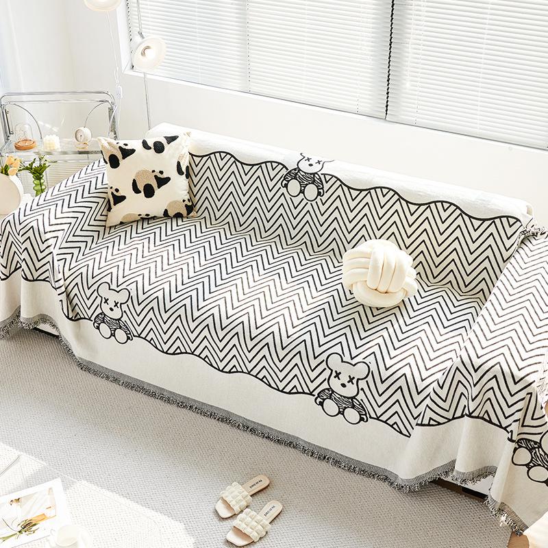 Chenille Anti-Scratching Sofa Towel Cartoon Simple Sofa Cover Cloth Advanced Sense All-Inclusive Universal Sofa Cover Universal