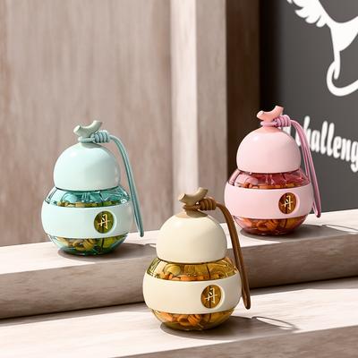 1pc Mini Gourd Small Medicine Box Portable and Portable Medicine Packaging Three Meals A Day Pill Storage