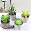Mini Evergreen Künstliche Sukkulenten Kleine Simulierte Baum Topfpflanzen Gefälschte Blumen Büro Tisch Ornamente Hause Garten Decor