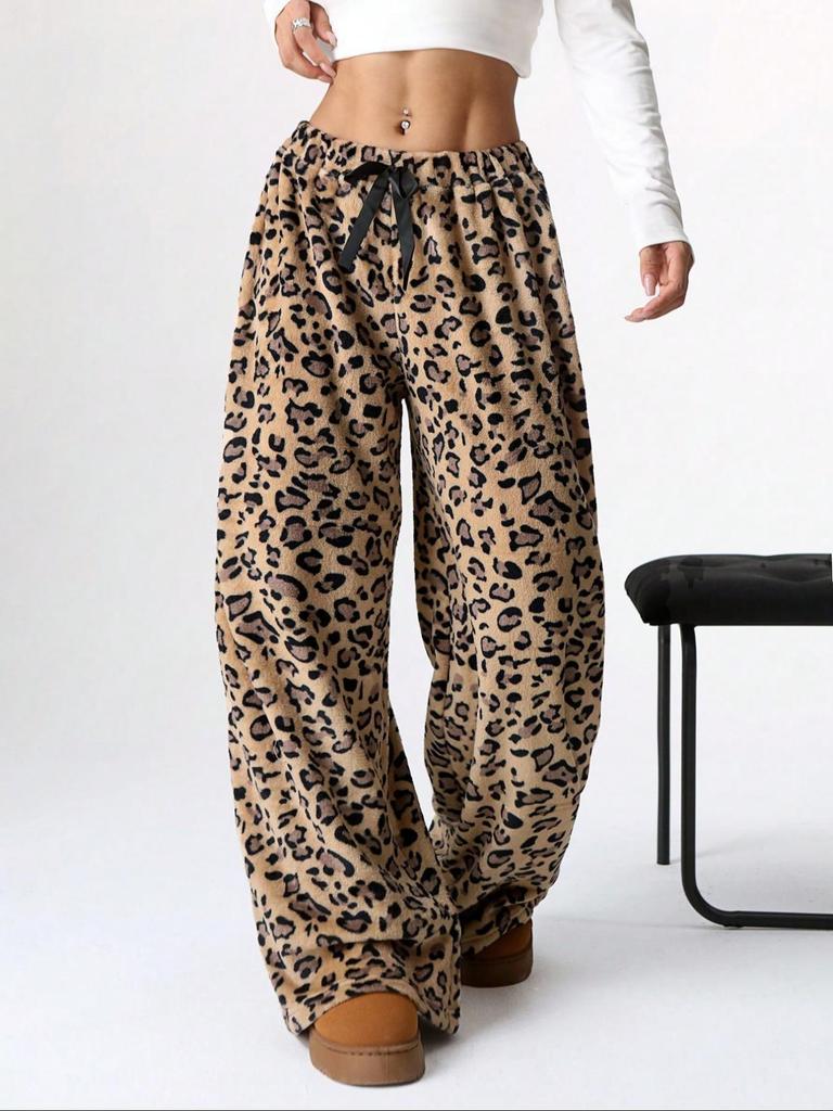 Leopardenmuster Weite Leggings - Europäischer und Amerikanischer Stil