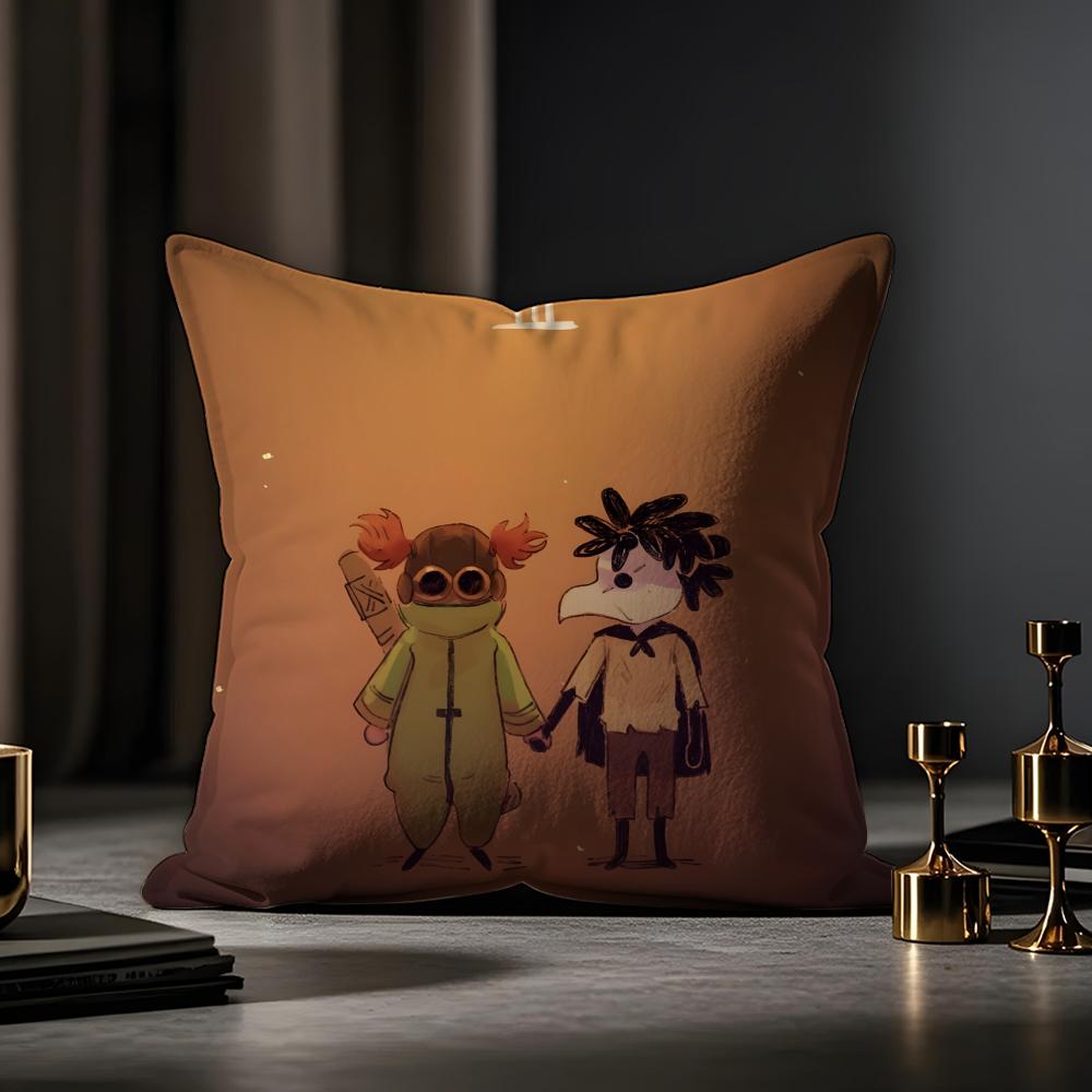 Game Little Nightmares Cushion Cover Anti-dustmite Pillowcase Invisible Zipper Silky Short Plush Sofa Cushion Cover