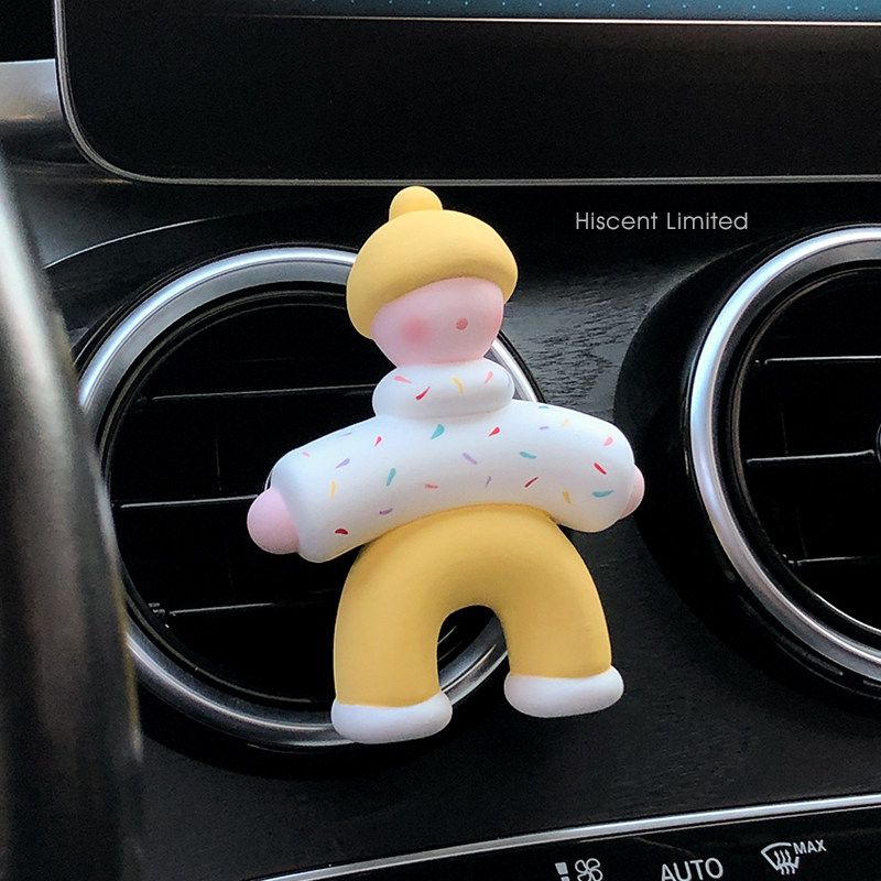 

2026 New Car Air Freshener Car Perfume Air Vent Decoration Car Diffuser Stone Car Interior Decoration Gift Yellow Donut Man