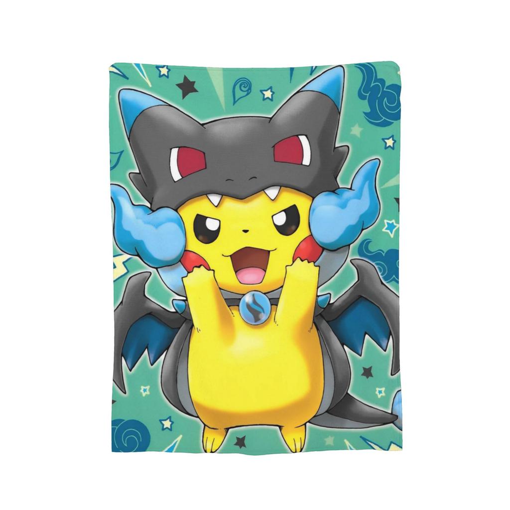 Pokemoned Charizard 006 Schematic Poster Knitted Blankets Fleece  Ultra-Soft Throw Blanket for Outdoor Travel Bedspread
